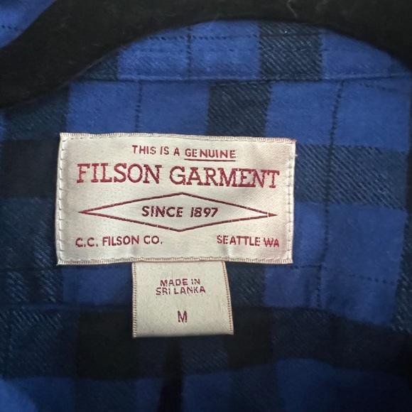 Filson Alaskan Guide Flannel Shirt Shacket. Size M - Picture 5 of 9